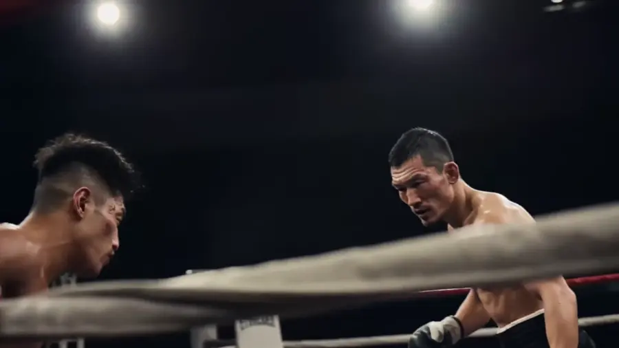 BOXING — 로프 너머의 로우앵글