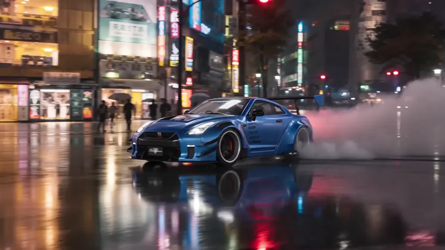 R35 GT-R — 밤 도심의 마지막 컷